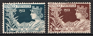 1913 Portuguese Republic, Complete Set, Compulsory Surcharge Stamps