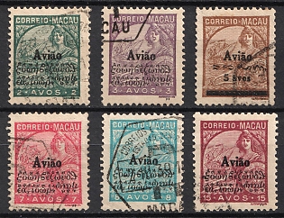 1936 Macau, Portuguese Сolonies, Complete Set, Airmail Stamps
