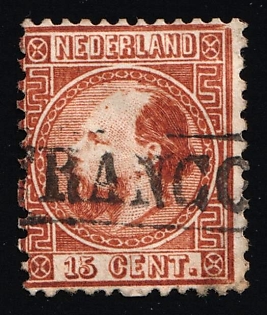 1867-70 15c Netherlands, 'Franco' Postmark