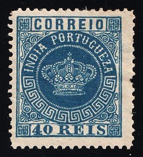 1877 40r Portuguese India, Portuguese Сolonies