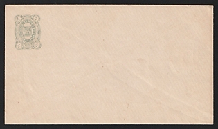 1884 4k Kadnikov Zemstvo Postal Stationery Cover, 142 x 82 mm, Watermark /// 5 lines per 1 cm with transverse stripes every 30 mm, Paper 0.081-0.084 mm