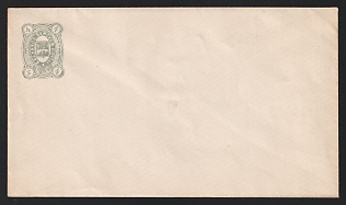 1884 4k Kadnikov Zemstvo Postal Stationery Cover, 142 x 82 mm, Watermark \\\ angle 30°, 6 lines per 1 cm with transverse stripes every 28 mm, Paper 0.083-0.084 mm