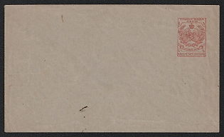 1895 4k Totma Zemstvo Postal Stationery Cover, 147 x 87 mm, Watermark Small Grid, Paper 0.057-0.061 mm, Unrecorded
