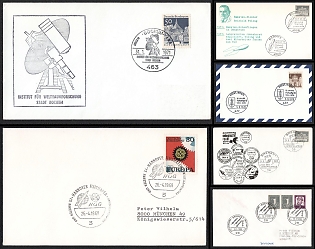 1963-71 Technical Milestones: Rocketry, Satellite Engineering and Aerospace Research, Federal Republic of Germany (FRG), Space Exploration, Group of Commemorative Covers and Postcards with Pictorial Cancellations