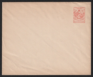 1895 4k Totma Zemstvo Postal Stationery Cover, 149 x 123 mm, Watermark \\\ 5 lines per 1 cm with transverse stripes every 29 mm, Paper 0.082-0.089 mm