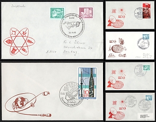 1982-86 From Orbital Stations to Joint Flights, German Democratic Republic (GDR), Space Exploration, Group of Commemorative Covers with Pictorial Cancellations