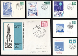 1981-88 Space Missions, Astronomy and Exploration, German Democratic Republic (GDR), Space Exploration, Group of Commemorative Covers and Postcards with Pictorial Cancellations