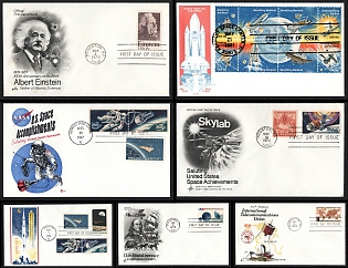 1965-81 Scientific Icons and Space Missions, United States, Space Exploration, Group of First Day Covers