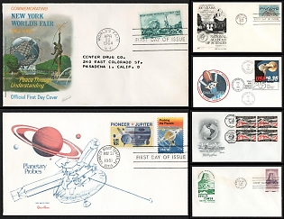 1956-81 Scientific and Space Milestones, United States, Space Exploration, Group of First Day Covers
