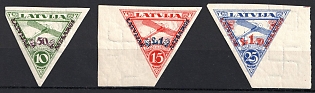 1931 Latvia, Type A, Complete Set, Airmail, Margins