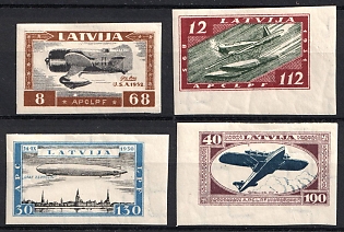 1933 Latvia, Airmail, Complete Set