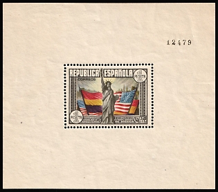 1938 1p Spain, Souvenir Sheet
