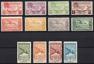 1932 Spanish Andorra, Complete Set, Airmail, Unissued
