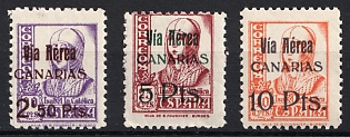 1938 Canary Islands, Spanish Colonies, Spain, Airmail, Complete Set