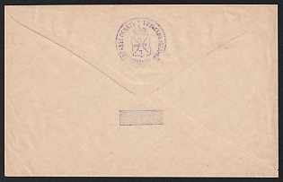 1882 and later 5k Tula Zemstvo Postal Stationery Cover, 193 x 122 mm, Watermark Small Grid, Paper 0.072-0.074 mm, Unrecorded