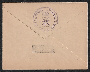 1882 and later 5k Tula Zemstvo Postal Stationery Cover, 119 x 94 mm, Watermark Small Grid, Paper 0.106-0.108 mm, Unrecorded