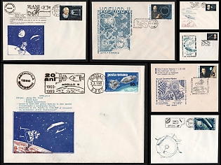 1985-90 Missions, Satellites and Observatories, Romania, Space Exploration, Group of Commemorative Covers with Pictorial Cancellations