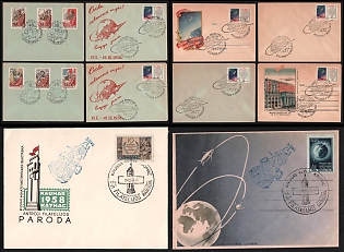 1958 3000 Orbits Around the Earth, Soviet Union, Space Exploration, Group of Commemorative Covers