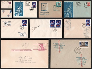 1960 Spacecraft, Events and Exhibitions, Soviet Union, Space Exploration, Group of Commemorative Covers