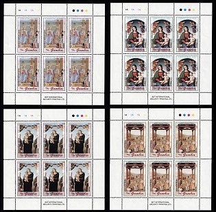 2002 Christmas, Republic of The Gambia, Miniature Sheets, Color Code on the Margin