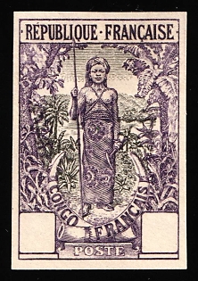 1901-07 French Congo, Violet Proof, Imperforate