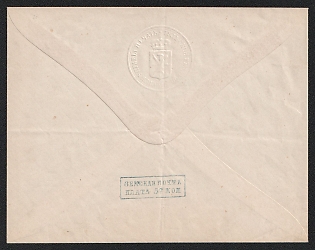1868-73 5k Tula Zemstvo Postal Stationery Cover, 140 x 109 mm, Watermark /// 5 lines per 1 cm with transverse stripes every 26 mm, Paper 0.067-0.070 mm