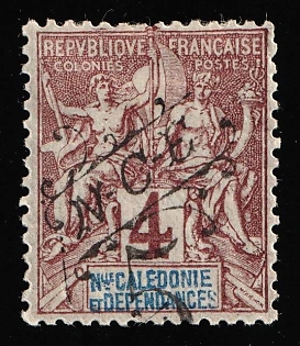 1899 New Caledonia, French Colonies, SHIFTED Overprint