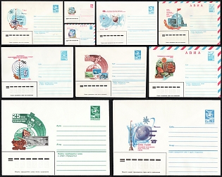 1976-82 'Radio Day and 25th Anniversary of Cosmic Television', Soviet Union, Space Exploration, Group of Commemorative Postal Stationery Covers