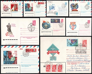 1972-87 'April 12 Cosmonautics Day!', 25th Anniversary of Space Era, Nikolai Kibalchich Tribute, Soviet Union, Space Exploration, Airmail, Group of Commemorative Covers with Pictorial Cancellations