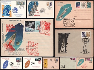1963-76 'Glory to Soviet Science and Technology!', 'Vostok-5 and Vostok-6 Joint Flight and Kosmos-15 Satellite', Soviet Union, Space Exploration, Group of Commemorative Covers with Club Cachets
