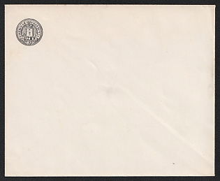 1891 3k Rzhev Zemstvo Postal Stationery Cover, 148 x 120 mm, Watermark Small Grid, Paper 0.106-0.111 mm, Unrecorded