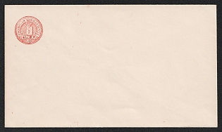 1891 3k Rzhev Zemstvo Postal Stationery Cover, 145 x 84 mm, Paper 0126-0.128 mm