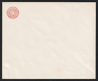 1891 3k Rzhev Zemstvo Postal Stationery Cover, 148 x 120 mm, Paper 0.101-0.108 mm