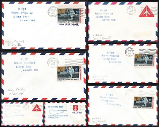 1970-71 Lifting Bodies Rocket Propelled Aircraft Trials at Edwards AFB, United States, Space Exploration, Airmail, Group of Commemorative Covers