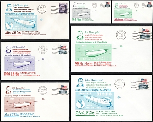 1971-72 Lifting Bodies Rocket Propelled Aircraft Trials Featuring Pilot Bill Dana at Edwards AFB, United States, Space Exploration, Group of Commemorative Covers