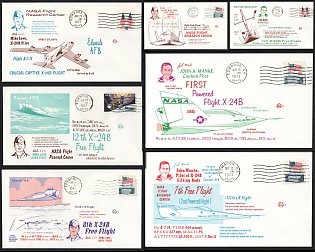 1973-75 Lifting Bodies Program Experimental Flight Tests at Edwards AFB, NASA Flight Research Center, United States, Space Exploration, Group of Commemorative Covers
