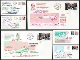 1974-75 Lifting Bodies Program Experimental Flight Tests at Edwards AFB, NASA Flight Research Center, United States, Space Exploration, Group of Commemorative Covers