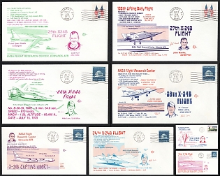 1975 Lifting Bodies 'X-24B' Milestones and First Concrete Runway Landings, Edwards AFB, NASA Flight Research Center, United States, Space Exploration, Group of Commemorative Covers
