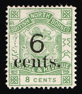 1891-92 6c on 8c British North Borneo Company Administration