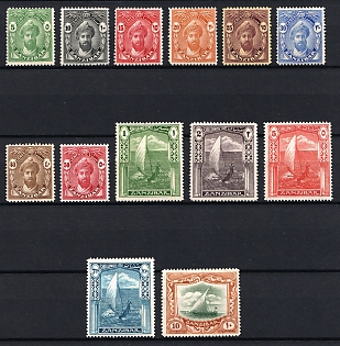 1936 Zanzibar, British Protectorate, Complete Set
