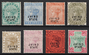 1886-99 Jhind, British India, Convention States, Queen Victoria