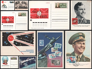 1961-71 'Pioneer of the Cosmic Era!', Pavel Popovich, Soviet Union, Space Exploration, Group of Postal Stationery and Picture Postcards and with Commemorative Cancellation