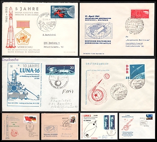 1961-80 Chronicles of Soviet-German Space Program, German Democratic Republic (GDR), Group of Commemorative Covers