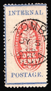 1898 1d British Central Africa, Vermilion and Deep Ultramarine, Zomba Postmark