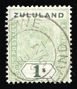 1894 1s Zululand, South Africa, British Colonies, Queen Victoria