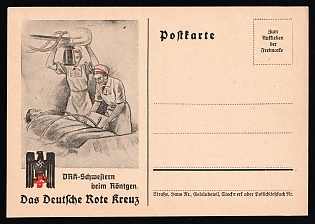 1933-45 Third Reich, Germany, Propaganda Picture Postcard, 'German Red Cross. DRK nurses on an X-ray'