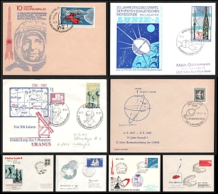 1961-81 Commemorative Postal Cancellations of Space Anniversaries, German Democratic Republic (GDR), Group of Commemorative Covers with Pictorial Cancellations