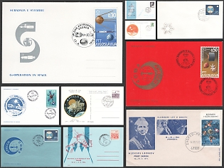 1970-75 The Soyuz-Apollo Mission and International Astronautics in Yugoslavia, Socialist Federal Republic of Yugoslavia, Group of Commemorative FDC Covers with Pictorial Cancellations
