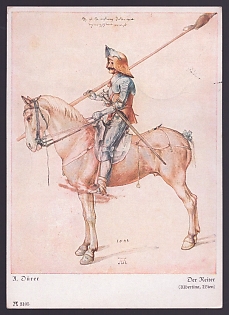 1941 'The Horseman (Albertina, Vienna)', Military, Third Reich Nazi Propaganda Postcard
