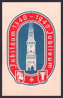 1940 'Jubilee 1340–1940', Symbols, Third Reich Nazi Propaganda Postcard
